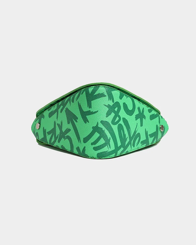 Graffiti Shoulder Bag in Green